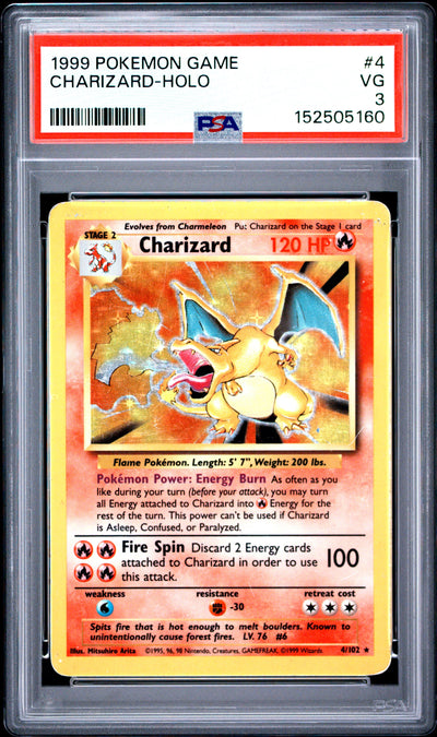 Charizard Holo PSA 3 1999 Pokemon Base Set #4
