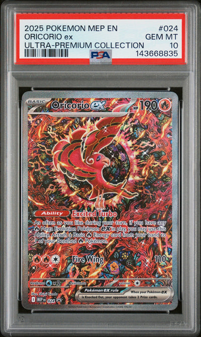 Oricorio ex PSA 10 2025 Pokemon Mep En Me Black Star Promo #024