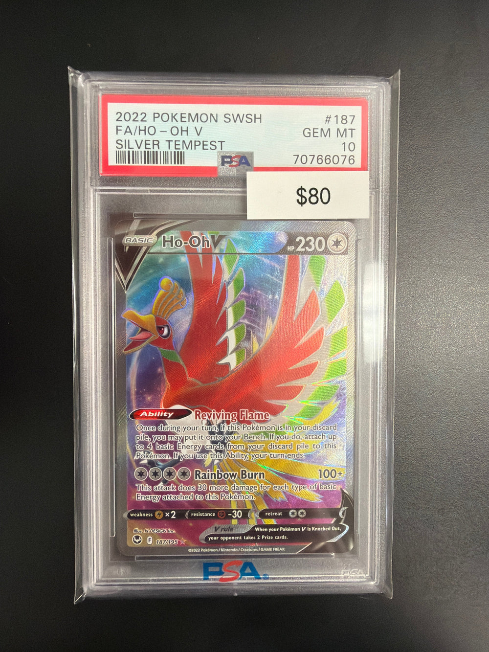 Pokemon Ho-Oh V #187 PSA 10