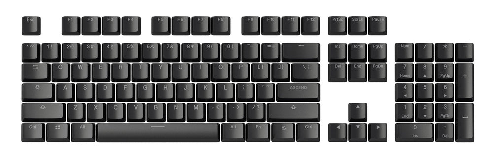 Glorious PC Black 104 Key OEM Profile Double Shot ABS Keycap Set