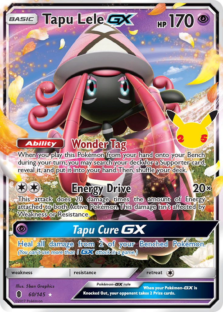 Tapu Lele Gx 60 25 Celebrations Classic Collection Holofoil