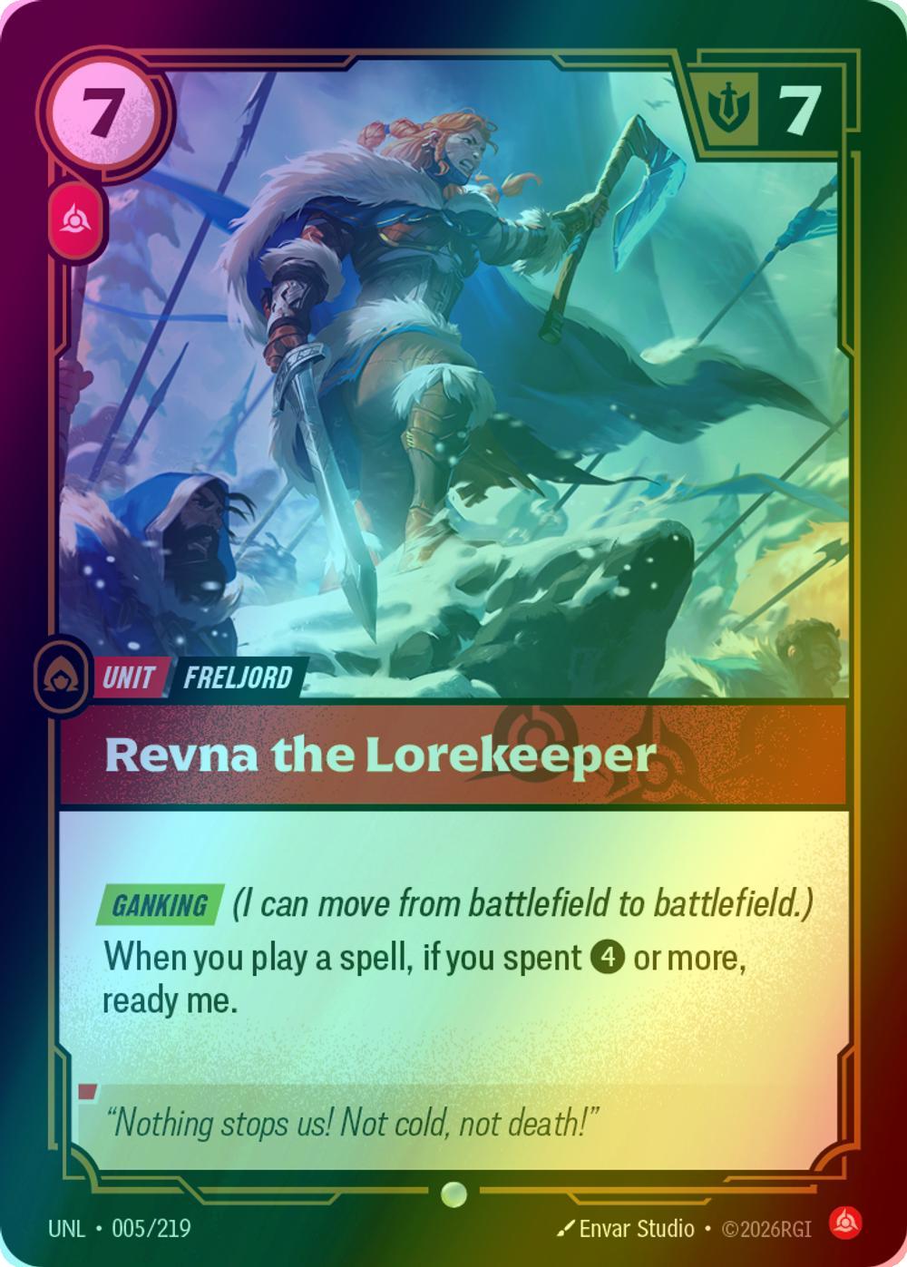 Revna the Lorekeeper - 005/219 [Unleashed] [Foil]