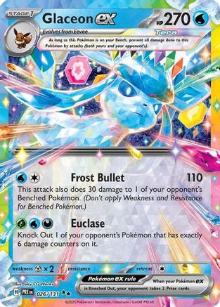 Glaceon Ex 026 131 26 Sv Prismatic Evolutions Holofoil