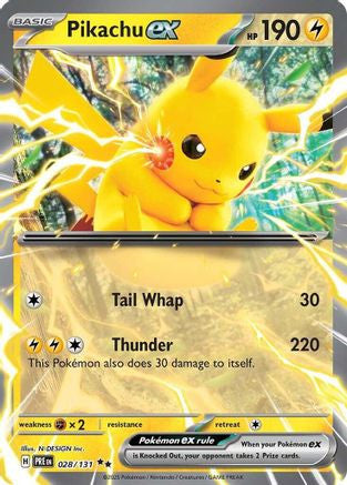 Pikachu Ex 028 131 28 Sv Prismatic Evolutions Holofoil