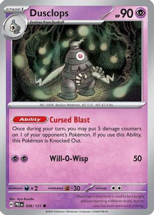 Dusclops 36 Sv Prismatic Evolutions