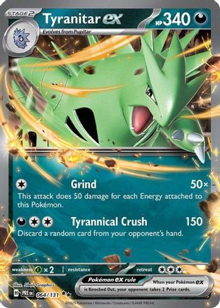 Tyranitar Ex 64 Sv Prismatic Evolutions Holofoil