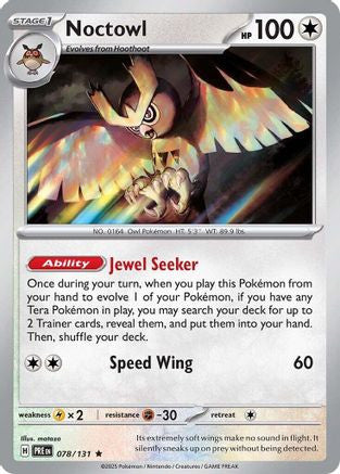 Noctowl 78 Sv Prismatic Evolutions Reverse Holofoil