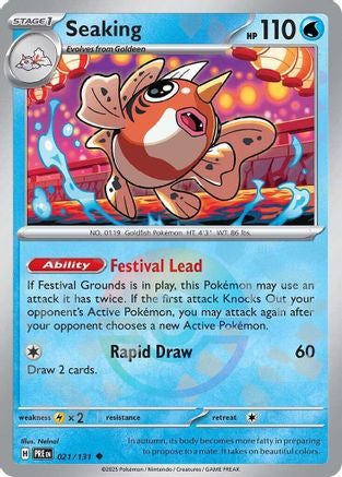 Seaking Poke Ball Pattern 21 Sv Prismatic Evolutions Holofoil