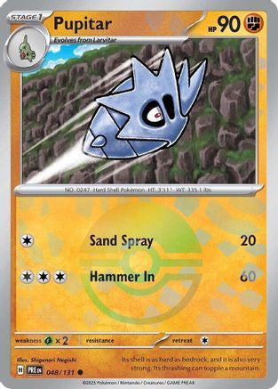 Pupitar Poke Ball Pattern 48 Sv Prismatic Evolutions Holofoil