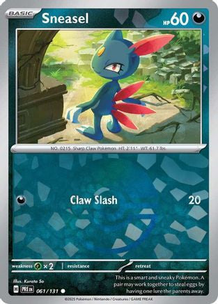 Sneasel Poke Ball Pattern 61 Sv Prismatic Evolutions Holofoil