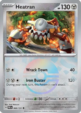 Heatran Poke Ball Pattern 68 Sv Prismatic Evolutions Holofoil