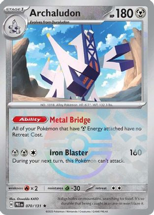 Archaludon Poke Ball Pattern 70 Sv Prismatic Evolutions Holofoil