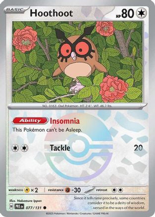 Hoothoot Poke Ball Pattern 77 Sv Prismatic Evolutions Holofoil