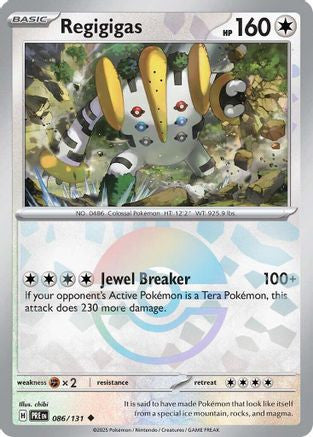 Regigigas Poke Ball Pattern 86 Sv Prismatic Evolutions Holofoil