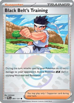 Black Belt's Training 097 131 Poke Ball Pattern 97 Sv Prismatic Evolutions Holofoil