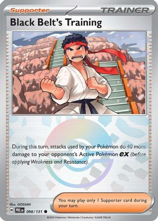 Black Belt's Training 098 131 Poke Ball Pattern 98 Sv Prismatic Evolutions Holofoil