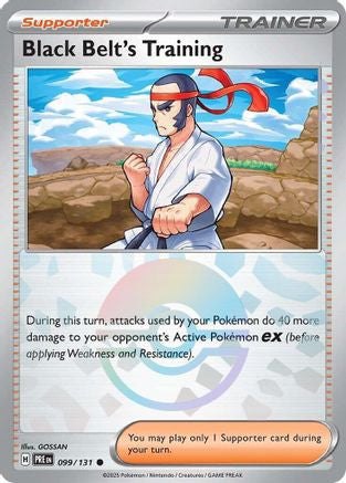 Black Belt's Training 099 131 Poke Ball Pattern 99 Sv Prismatic Evolutions Holofoil
