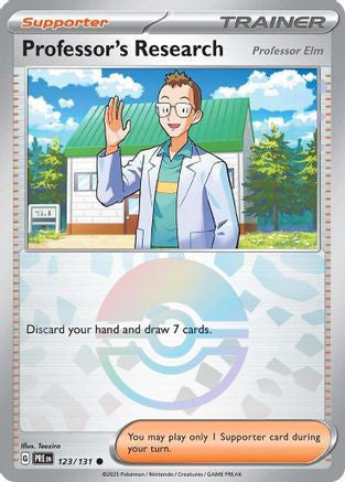 Professor's Research Professor Elm Poke Ball Pattern 123 Sv Prismatic Evolutions Holofoil
