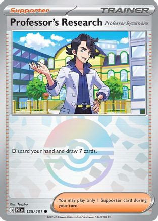 Professor's Research Professor Sycamore Poke Ball Pattern 125 Sv Prismatic Evolutions Holofoil