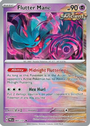 Flutter Mane Master Ball Pattern 43 Sv Prismatic Evolutions Holofoil