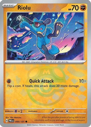 Riolu Master Ball Pattern 50 Sv Prismatic Evolutions Holofoil
