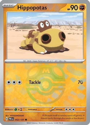 Hippopotas Master Ball Pattern 52 Sv Prismatic Evolutions Holofoil