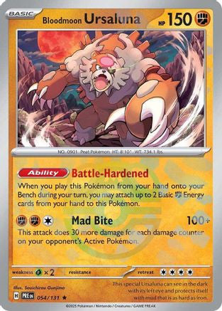 Bloodmoon Ursaluna Master Ball Pattern 54 Sv Prismatic Evolutions Holofoil