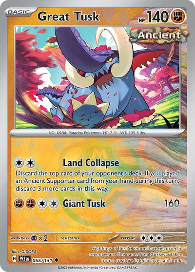 Great Tusk (Master Ball Pattern) - 055/131 - (SV: Prismatic Evolutions)