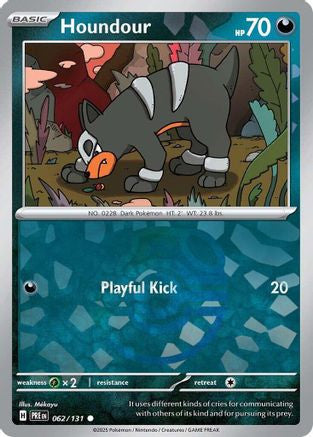 Houndour Master Ball Pattern 62 Sv Prismatic Evolutions Holofoil