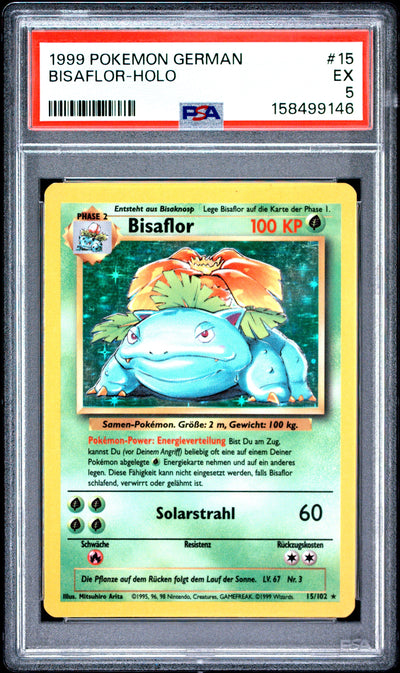 Bisaflor Holo PSA 5 1999 Pokemon Base Set German Venusaur #15