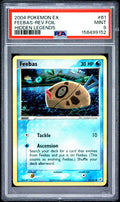 Feebas Reverse Holo PSA 9 2004 Pokemon Ex Hidden Legends (POP 34) #61