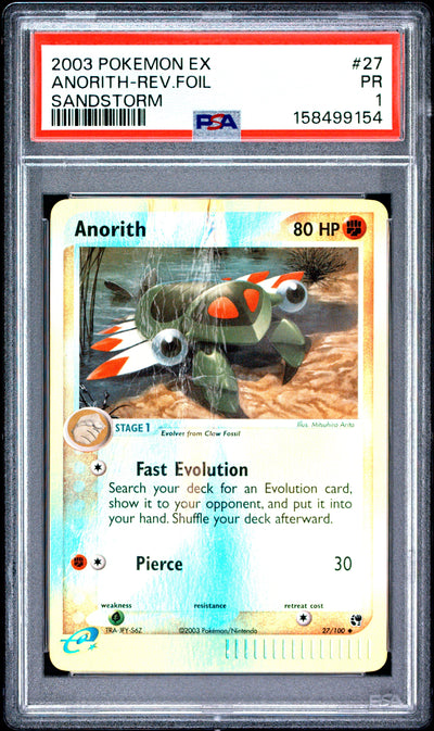 Anorith Reverse Holo PSA 1 2003 Pokemon POP 1 Ex Sandstorm #27