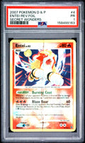 Entei Reverse Holo PSA 1 2007 Pokemon Diamond & Pearl Secret Wonders #4 POP 2
