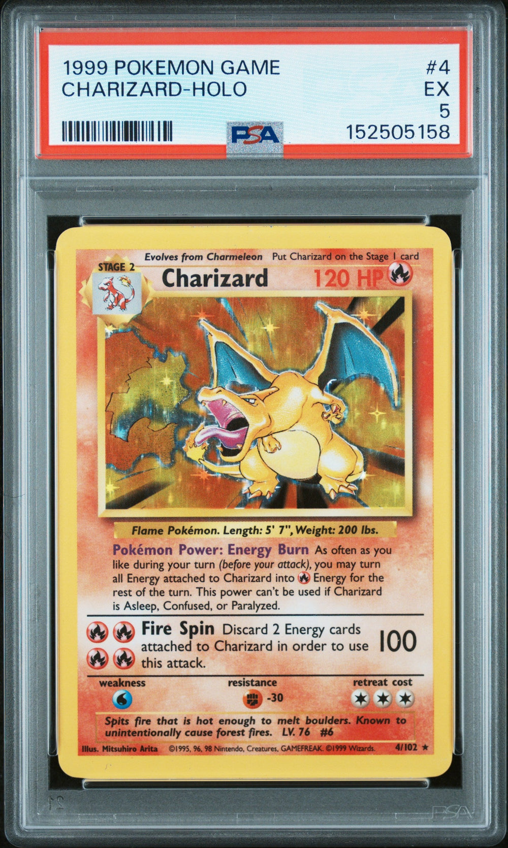 Charizard Holo PSA 5 1999 Base Set #4