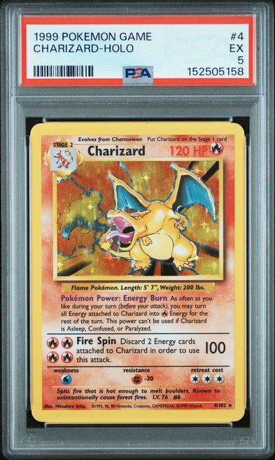 Charizard Holo PSA 5 1999 Base Set #4