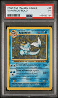 Vaporeon Holo PSA 1 2000 Pokemon Italian Jungle #12 POP 5