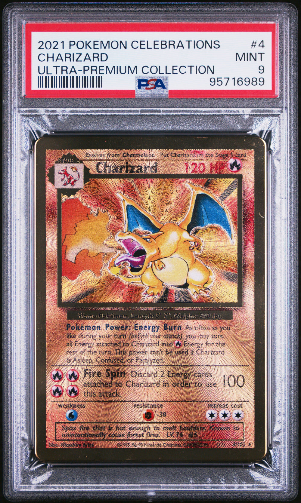 Charizard Metal PSA 9 Celebrations Ultra Premium Collection #4