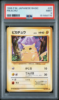 Pikachu PSA 9 1996 Pokemon Japanese Base Set #25
