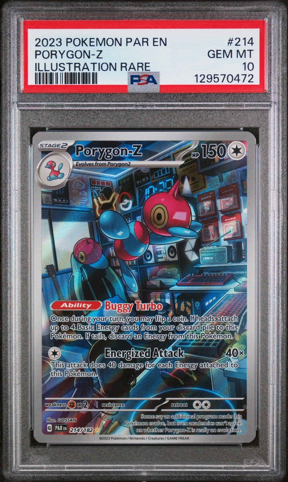 Porygon-Z PSA 10 2023 Pokemon Par En-Paradox Rift #214