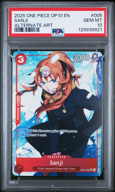 Sanji Alternate Art PSA 10 2025 One Piece Op10-Royal Blood #005