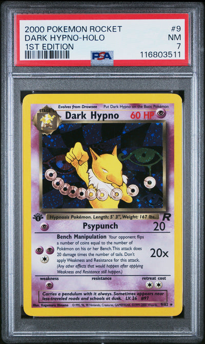Dark Hypno Holo 1st Edition PSA 7 2000 Pokemon Rocket #9