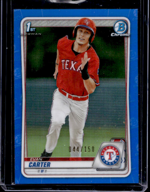 2020 Bowman Draft Evan Carter #BD-126 Blue Refractor 1st /150