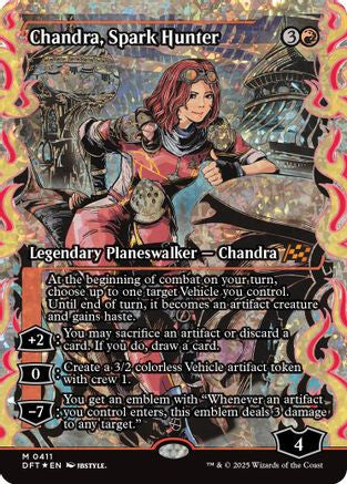 Chandra, Spark Hunter (Showcase) (Fracture Foil) (DFT-411) - Aetherdrift Foil