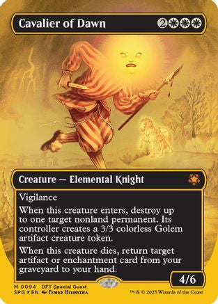 Cavalier of Dawn (Borderless) (First-Place Foil) (SPG-094) - Special Guests Foil