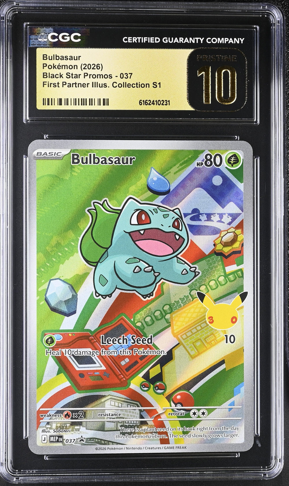 Bulbasaur CGC Pristine 10 2026 Black Star Promos #037