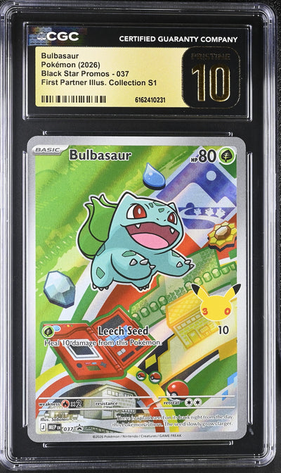 Bulbasaur CGC Pristine 10 2026 Black Star Promos #037