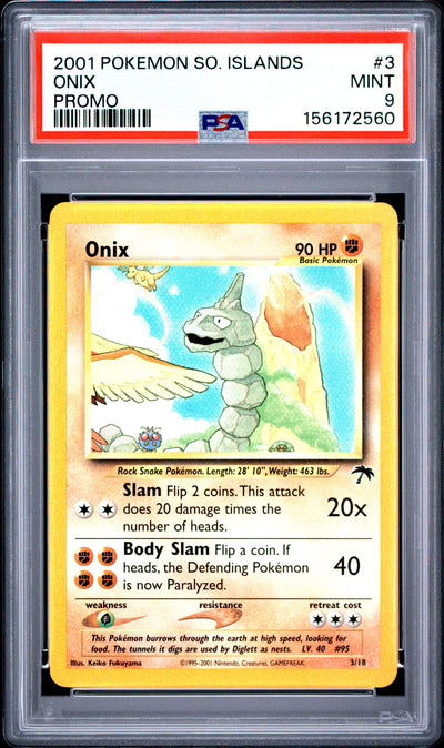 Onix PSA 9 2001 Pokemon Southern Islands Promo #3