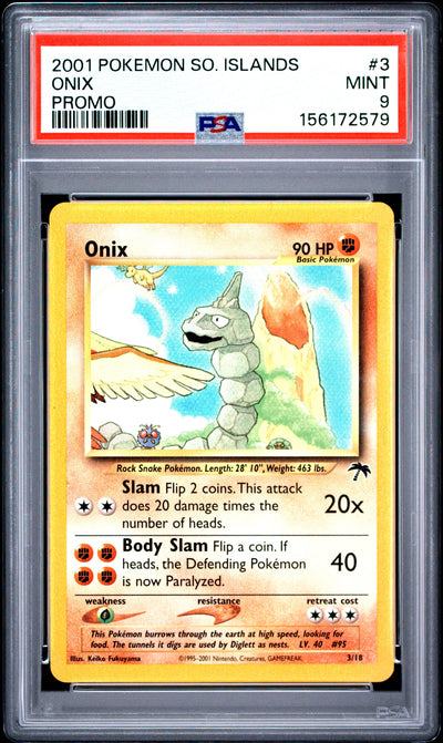 Onix PSA 9 2001 Pokemon Southern Islands Promo #3