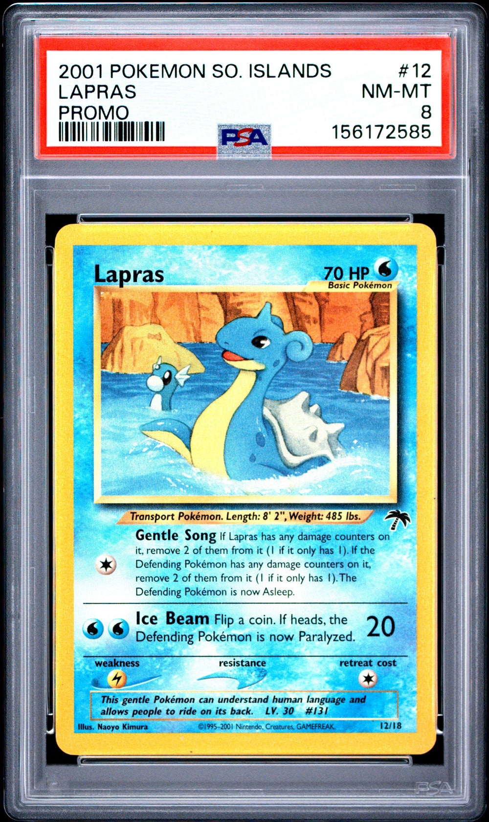 Lapras PSA 8 2001 Pokemon Southern Islands Promo #12