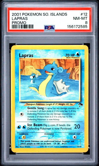 Lapras PSA 8 2001 Pokemon Southern Islands Promo #12